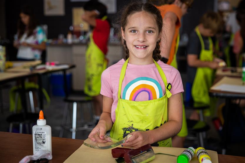 Students at an art camp